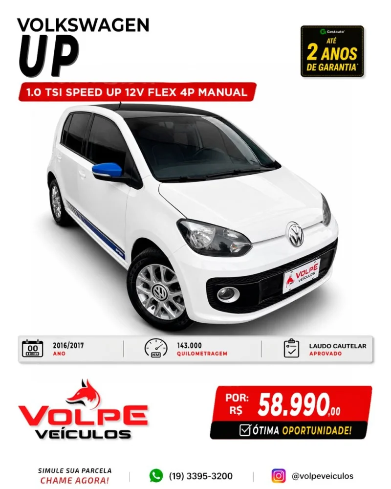 VW - VolksWagen up! SPEED 1.0 TSI T. Flex 12V 5p