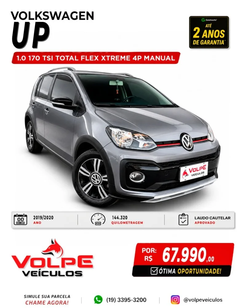 VW - VolksWagen up! Xtreme 1.0 TSI Total Flex 12V 5p