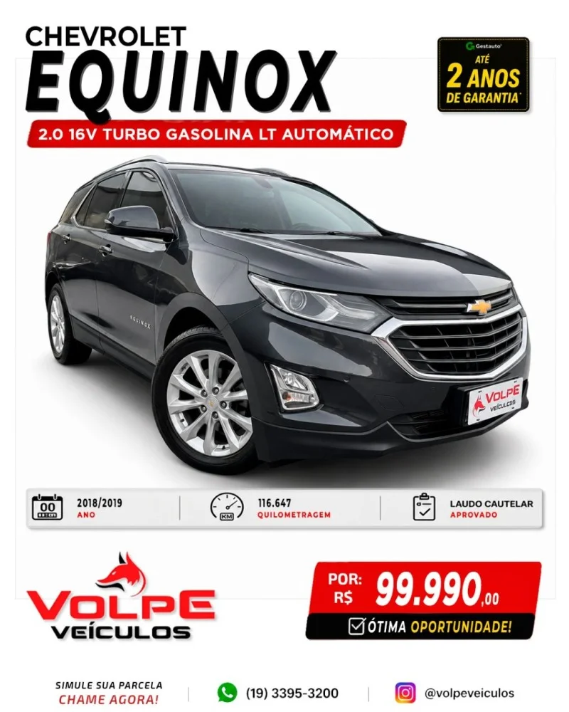 GM - Chevrolet EQUINOX LT 2.0 Turbo 262cv Aut.