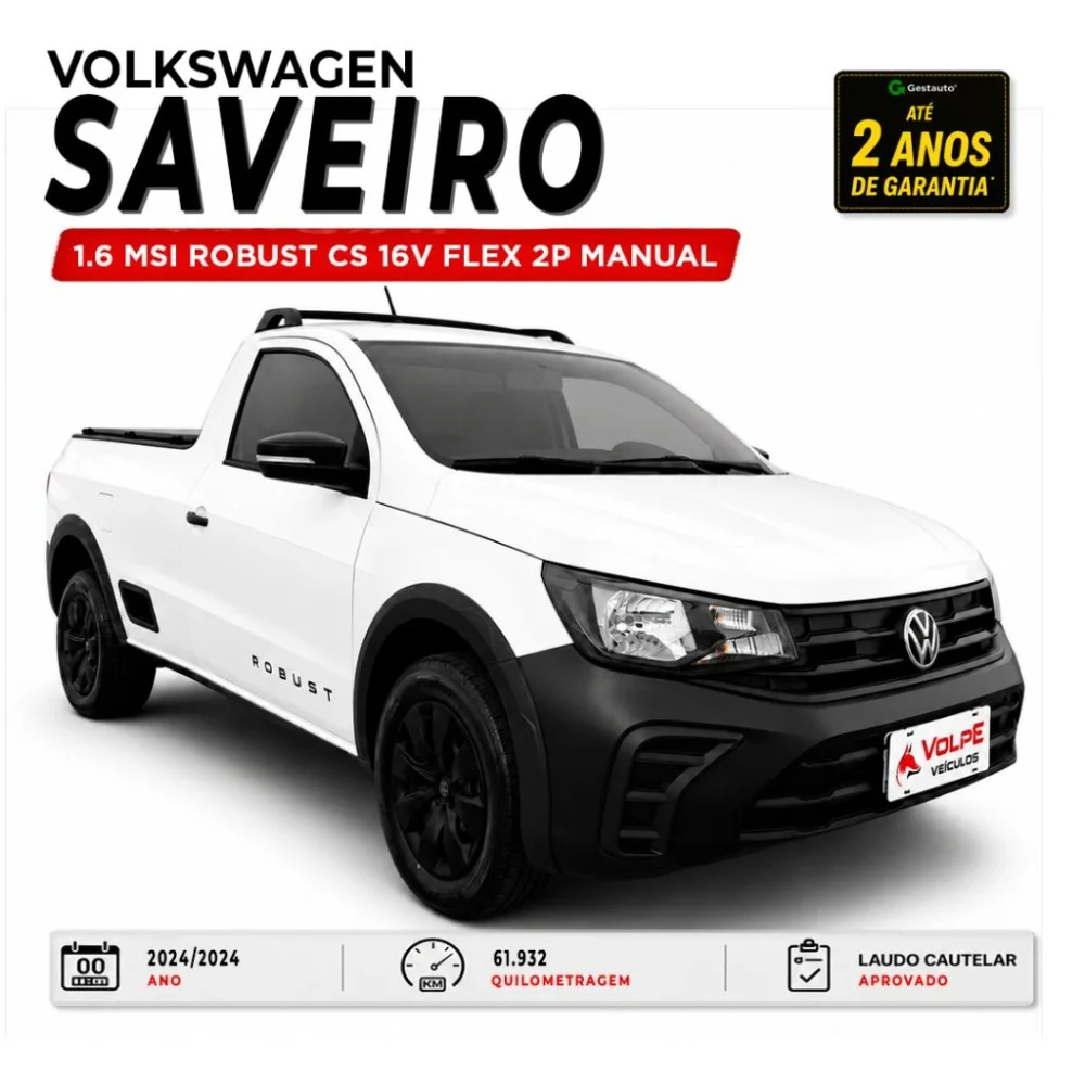 VW - VolksWagen Saveiro Robust 1.6 Total Flex 16V