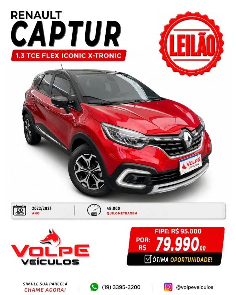 Renault CAPTUR Iconic 1.3 TB 16V Flex 5p Aut.